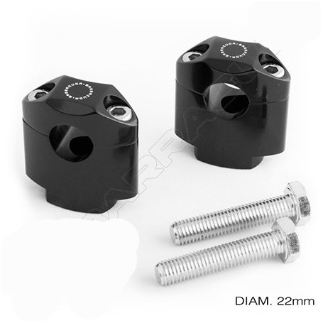 Anclaje manillar diámetro 22 mm universal Barracuda (1 par) | MotoGM