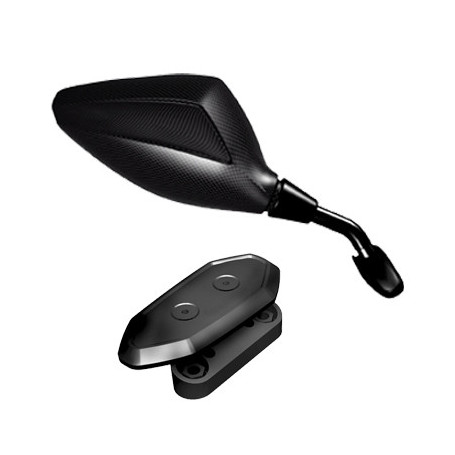 Homologated rearview mirror specific for T-Max 500 08-11 with fixing to the fairing (1 pair) color Carbon look
