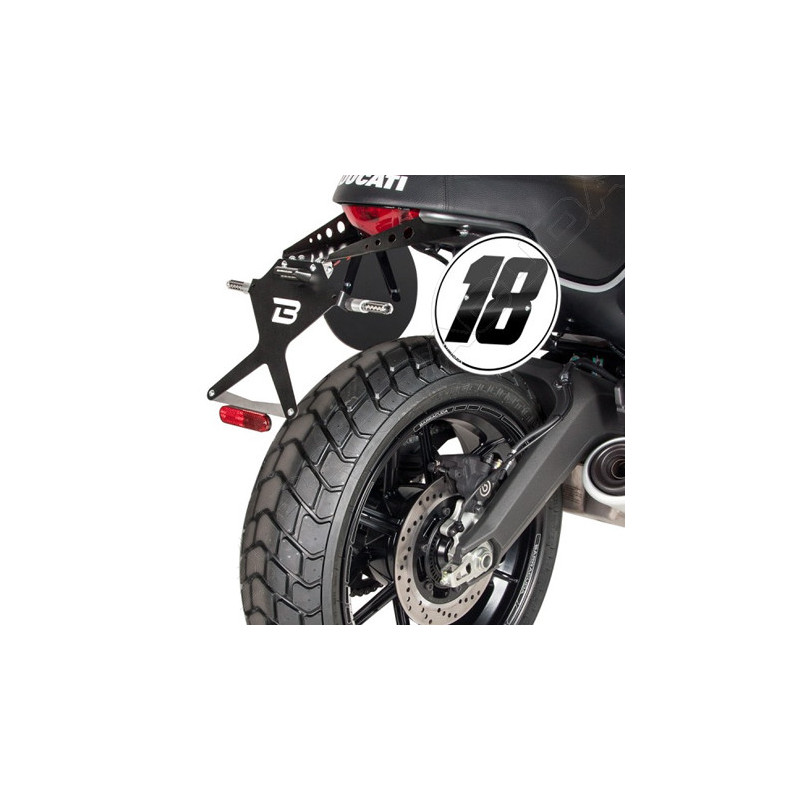 Kennzeichenhalter neigbar Barracuda für Ducati Scrambler | MotoGM