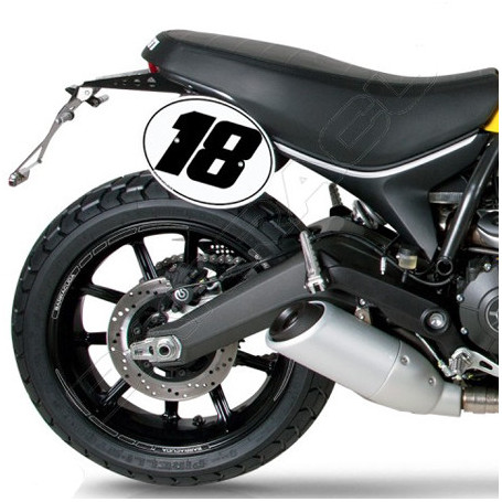 Portatarga reclinabile Barracuda per Ducati Scrambler