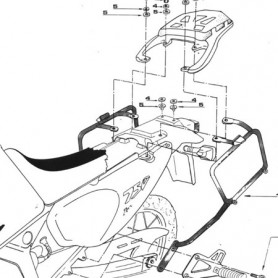 Tubular pannier holder for MONOKEY® for Honda Africa Twin 750 93- | MotoGM