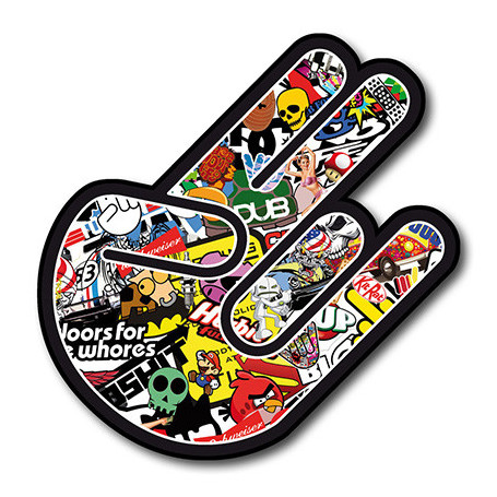 Hand Logo Adhesive 11 cm X 8 cm (1 piece)