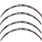 Kit perfil de rueda adhesivo con logo T-MAX plata para 2 cerchi