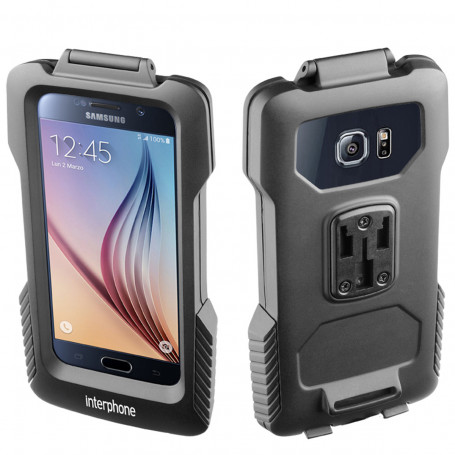 Porta navigatore Samsung Galaxy S6, S6 Edge per manubri tubulari Cellularline