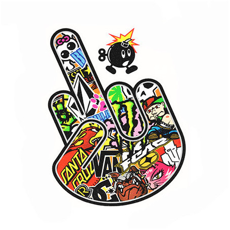 Hand Logo Adhesive 11 cm X 8 cm (2 pieces)