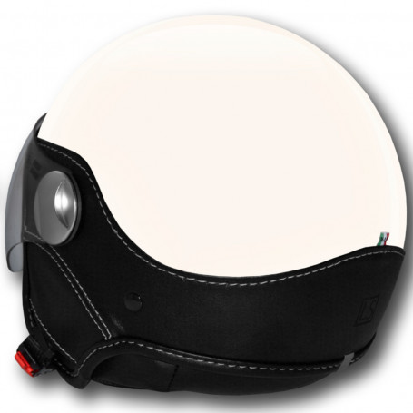 Casco jet LS Trendy Vision Blanco brillante pelle nera