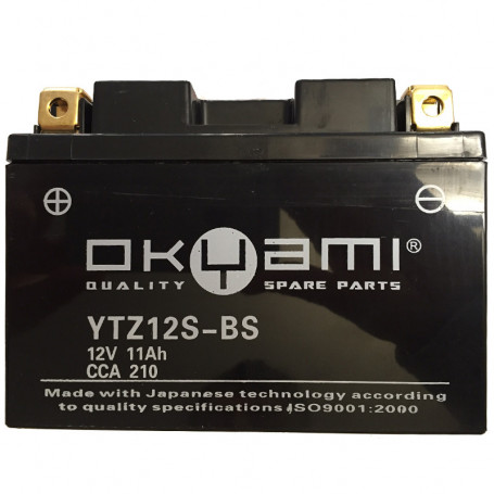 Okyami Batería YTZ12S-BS - TTZ12S 11A, polarità izquierdo | MotoGM