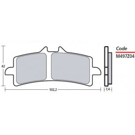 Bremsbeläge Brembo Racing Z04 für Pinza M4 100/108 mm (1 Paar fü… | MotoGM
