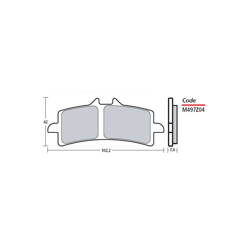 Pastillas de freno Brembo Racing Z04 para Pinza M4 100/108 mm (1… | MotoGM