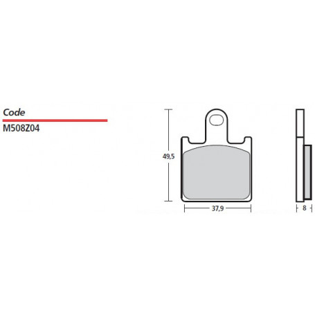 Pastiglie freno Brembo Racing Z04 per Kawasaki ZX-6R 07- (2 coppia per 1 disco) M508Z04