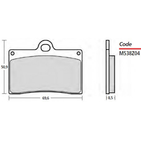 Brake Pads Brembo Racing Z04 for Yamaha FZ1, R1 98-06, R1 15- R6 99-, R7  (1 couple for 1 Disk), M538Z04
