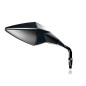 Specchio omologato Aircut Orion nero lucido da Manubrio con adattatori Sinistro
