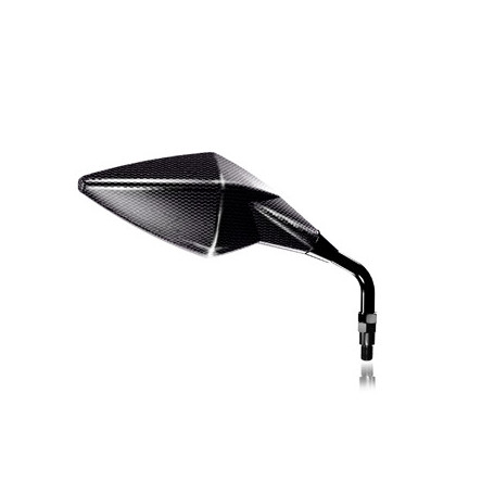 Rétroviseur Orion "Aircut" universel homologué Carbon Look Gauche avec Adaptateurs