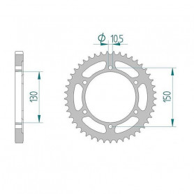 Afam stainless steel rear sprocket Honda Transalp 600/650 Africa | MotoGM