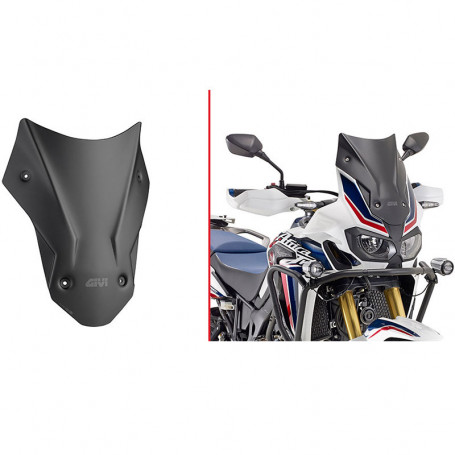 Cupolino sportivo Givi Honda Africa Twin CrF1000L 15-,  nero opaco 40 x 31 H X L