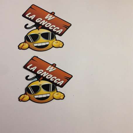 Sticker W LA GNOCCA 7 cm x 9 cm (2 pieces)