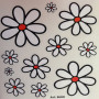 Autocollant Marguerites 9,5 cm x 12 cm