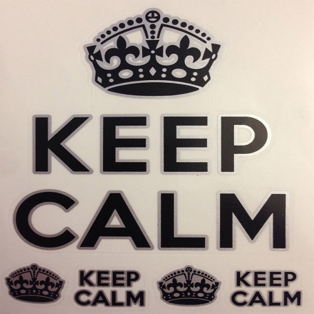Autocollant Keep Calm 13 cm x 16 cm