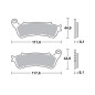 Pastilla de freno Braking 910SM1 Honda  SH/silverwing/forza 125/150/300, Integra 700, Suzuki Burgman 125/200