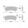 Plaquette de frein Braking 910SM1 Honda  SH/silverwing/forza 125/150/300, Integra 700, Suzuki Burgman 125/200