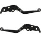 Par de manetas plegables y regulables Yamaha T-MAX 500 08-11 TMAX 530 12-17, Majesty 400 09-13 negro
