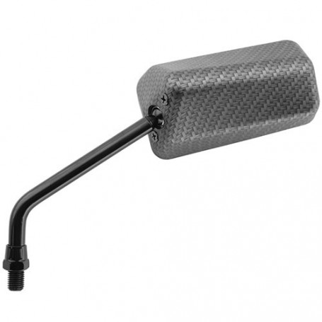 RÉTROVISEUR  UNIVERSEL carbon look PAS HOMOLOGUÉ GAUCHE AVEC ADAPTATEUR M8