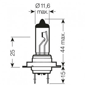 Luce lampada alogena osram H7 PX26D