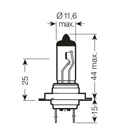 Luce lampada alogena osram H7 PX26D