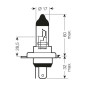 Lámpara halógena H4 Osram Bilux 12V 60/55W P43T Original parts