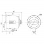 Fari led supplementari Rizoma coppia con staffe EE140B