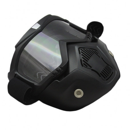 Maschera con occhiali per casco jet Mad Mask