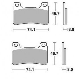 Pastillas de freno moto Braking 899CM55 sinter Honda CBR, CB, VFR | MotoGM