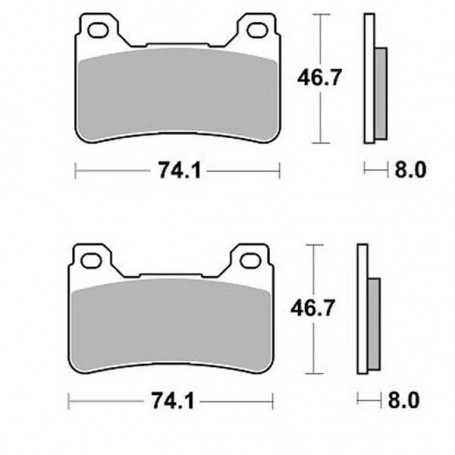 PLAQUETTE DE FREIN BRAKING avant SINTER 899CM55 Honda CBR, CB, VFR