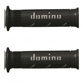 Manopole stradali moto Domino MX2 Double soft Nero/Grigio 120mm | MotoGM