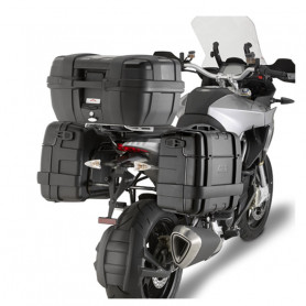 Valigia laterale Givi Trekker Outback TRK33B cover alluminio nera monokey 33 Litri