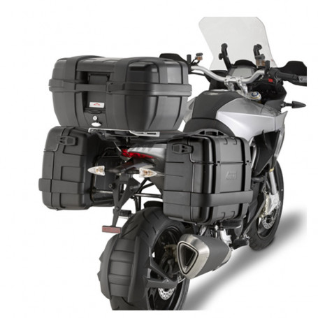 Valigia laterale Givi Trekker Outback TRK33B cover alluminio nera monokey 33 Litri