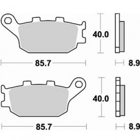 Bremsbelag hinten sinterizzata Braking 742CM56 Honda, kawasaki, … | MotoGM