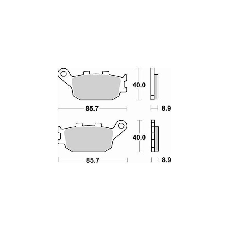 Pastilla de freno trasero sinterizzata Braking 742CM56 Honda, kawasaki, Suzuki, leggi applicazioni