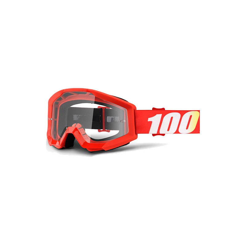 Máscara cross enduro 100% Strata furnace rojo lente chiara