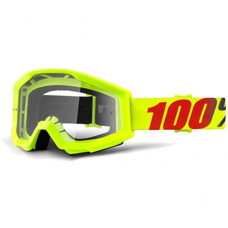 Masque cross 100% strata Mercury jaune fluo ecran clair