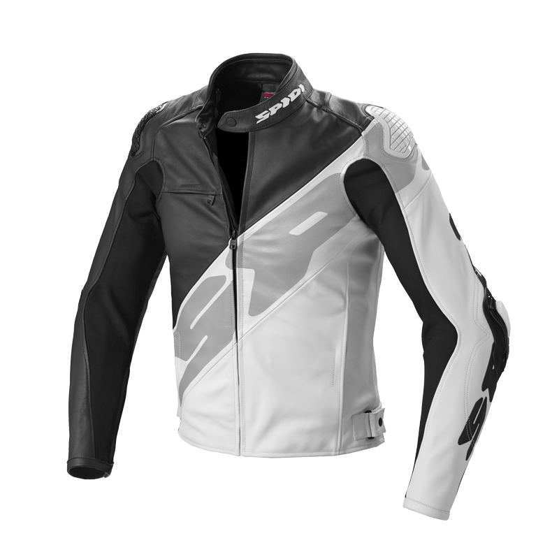 Leather jacket Spidi SUPER-R black white