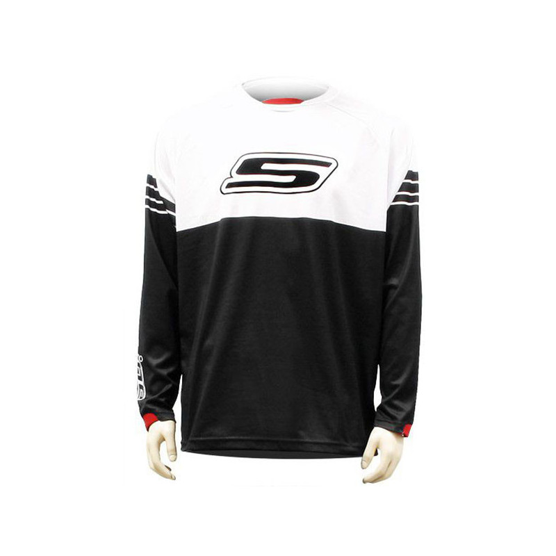 Camiseta cross S-Line blanco negro | MotoGM