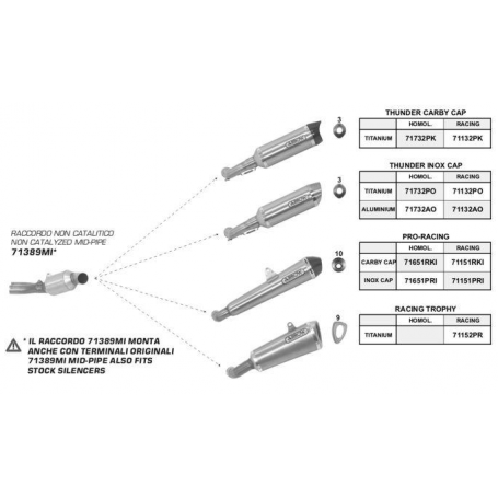 Terminale Arrow Thunder Omologato Alluminio per Honda CB 1000 R 08-