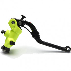 Bomba de freno radial amarillo fluo 19X20 Accossato,maneta revolut… | MotoGM