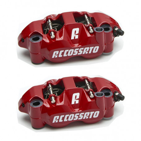 Bremssättel-Paar radiali Accossato 108 mm CNC rosse | MotoGM