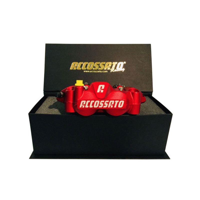 Bremssättel-Paar radiali Accossato 108 mm CNC rosse