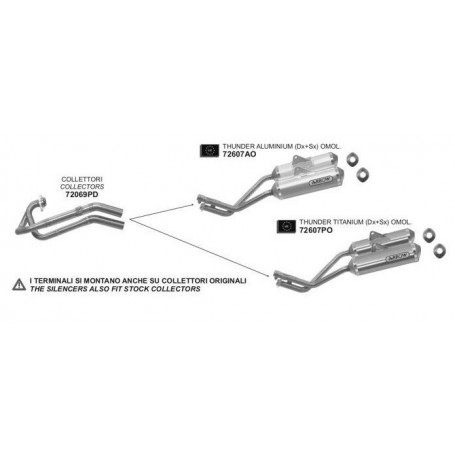 Terminale Arrow Thunder Omologato Titanio per Honda FMX 650 05-07