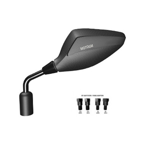 ORION MIRROR STREET APPROVED UNIVERSAL 2004 right matt CARBON LOOK WHIT ADAPTERS