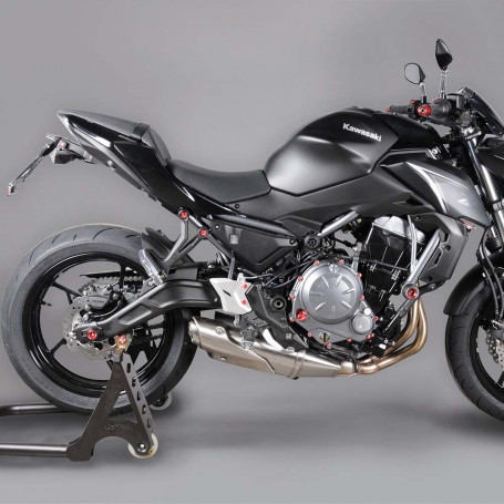 Portatarga moto per Kawasaki Z650 Lightech KTARKA122 con luce targa e catadiottro