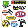 Adesivi Gulf, STP, Pennzoil, Route 66, BP (9 pezzi) 20X24 cm